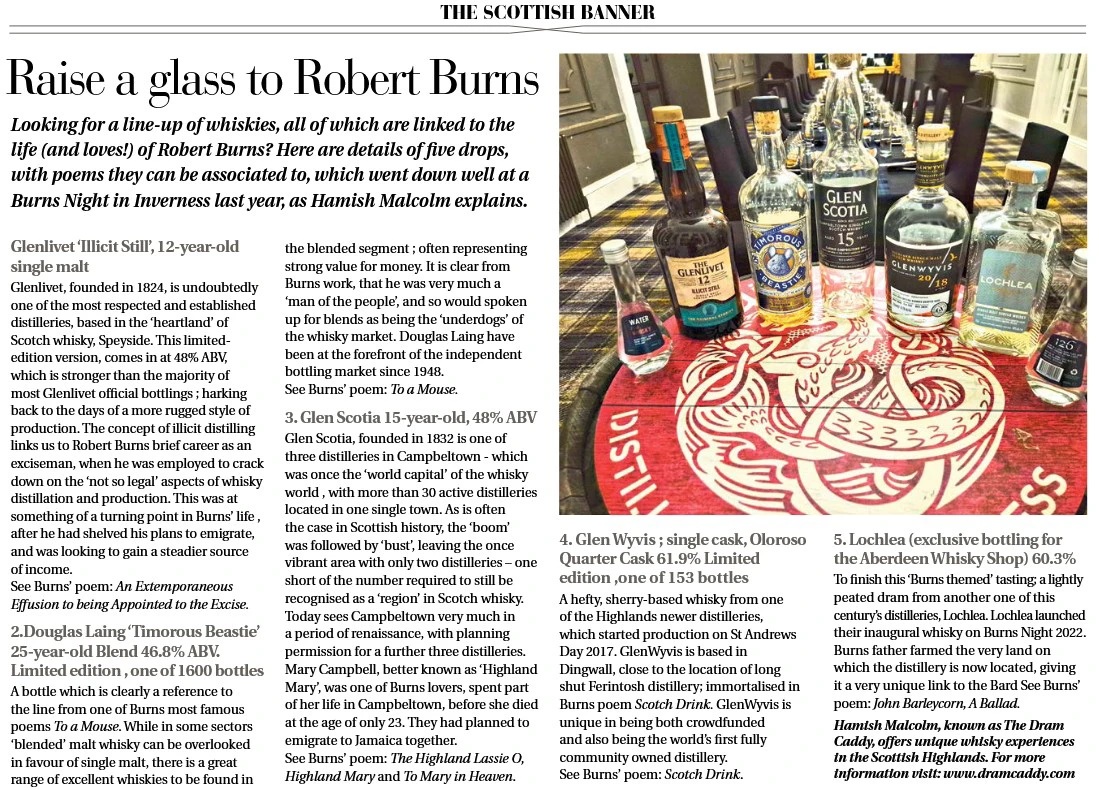 Dram Caddy Featured in The Scottish Banner Magazine